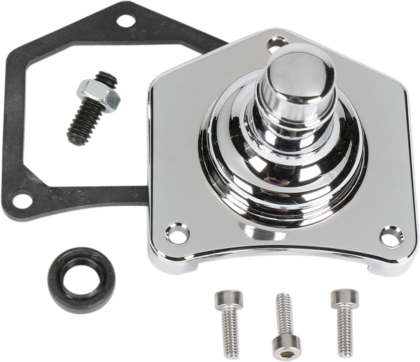 Solenoid End Cover Starter Button Chrome, 1, nordicamoto.ro