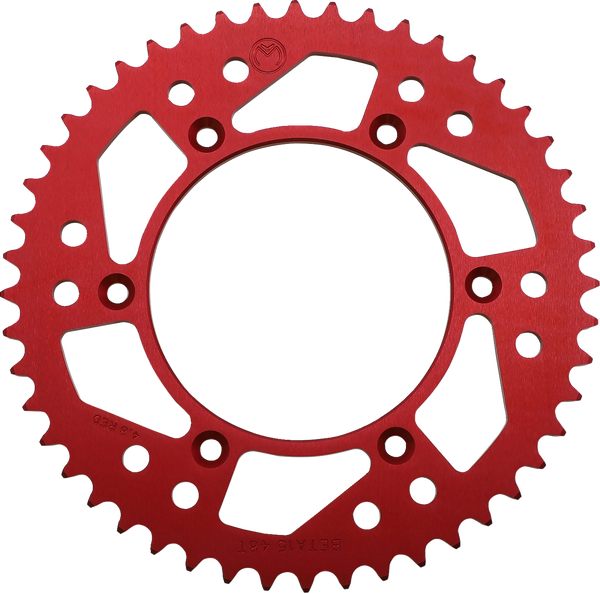 MOOSE RACING Rear Aluminum Sprocket Red -1