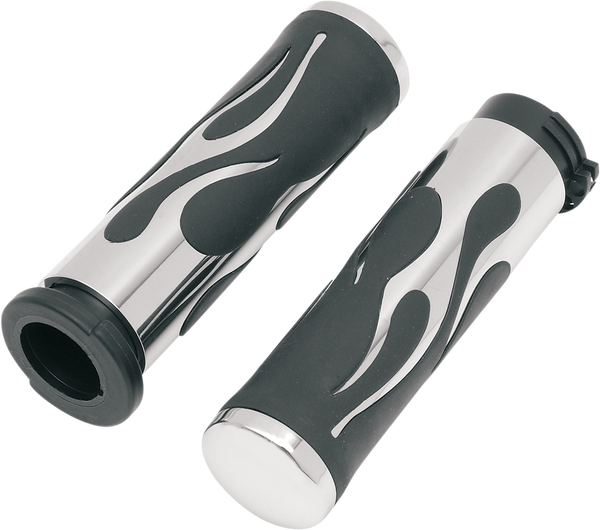 Flamed Grips Black, 1, nordicamoto.ro