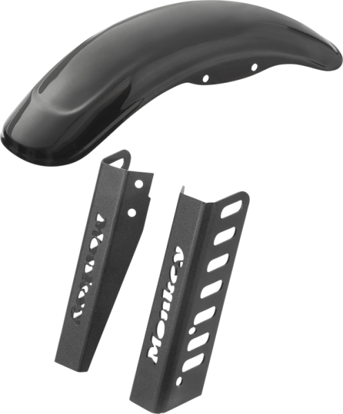 Front Fender Street With Fork Guards Black, 1, nordicamoto.ro