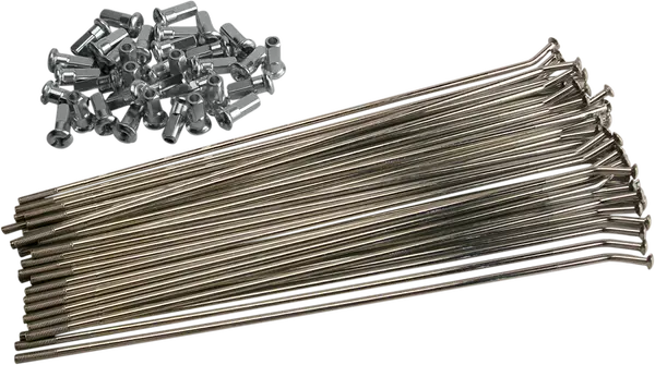 MOOSE RACING Coated Steel Spoke Set Silver, Coated, Chrome-plated -1