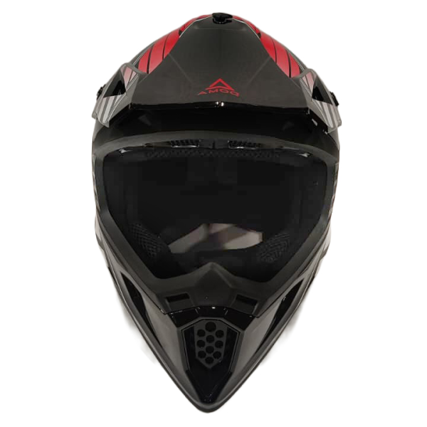 AMOQ Meteor V2 Helmet Axis Black/Red glossy XS-3
