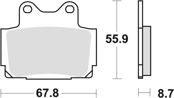 Placute frana fata/spate TRW Organice YAMAHA TZR 125 '88-'92/FZS 600 '98-'03/SRX 600 '86-'95/ XJ 600 / DIVERSION '92-'03