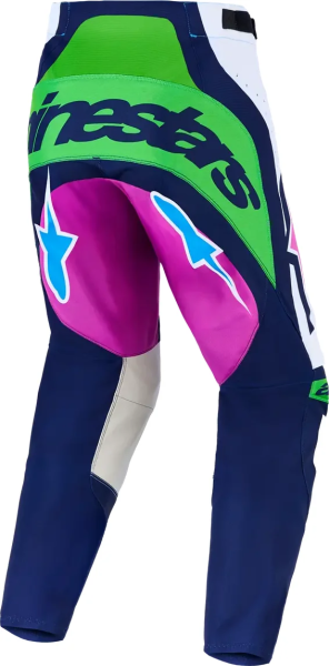 Pantaloni Alpinestars Techstar Maven Alb/Albastru/Verde 28, 3, nordicamoto.ro