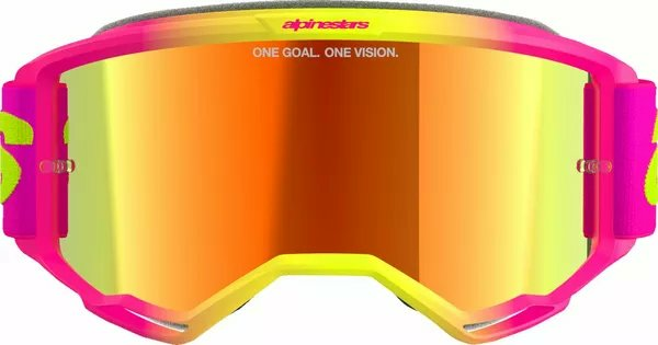Alpinestars Vision 5 Wordmark Goggle Pink, Yellow -2