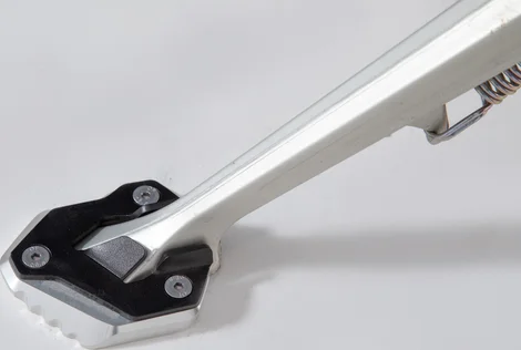 Extensie pentru piciorul suportului lateral, negru, argintiu, 2, nordicamoto.ro