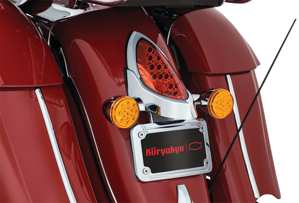Led Curved License Plate Frame With Mount Chrome, 2, nordicamoto.ro