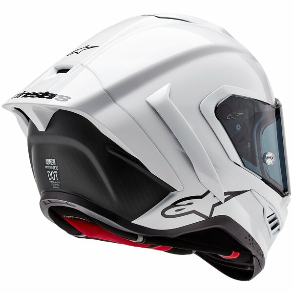 Casca integrala sport ALPINESTARS SUPERTECH R10 CARBON SOLID Alb lucios-3