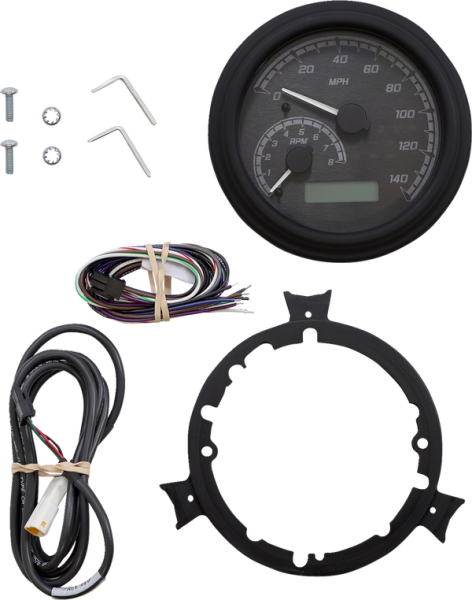 Mvx Series Fatbob Analog/digital Gauge System Gray, Black, 1, nordicamoto.ro