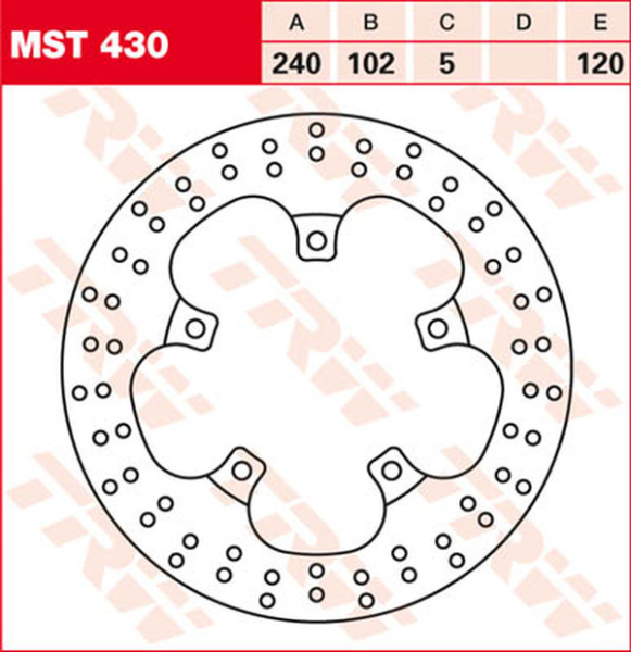 Round Fixed Brake Rotor 220-250mm Steel, 1, nordicamoto.ro