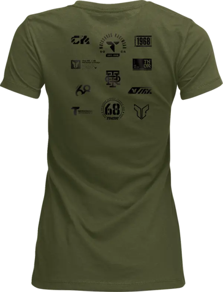 Womens Patched Up T-shirt Green -1
