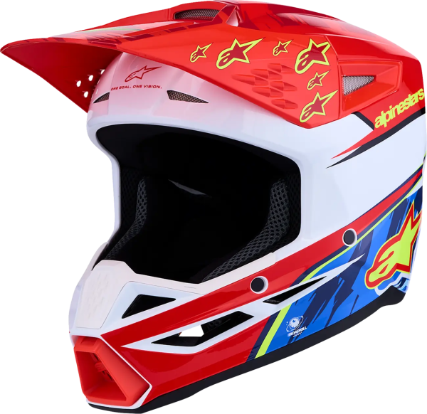 Casca Copii Alpinestars SM3 Falcon Rosu/Alb/Albastru S, 1, nordicamoto.ro