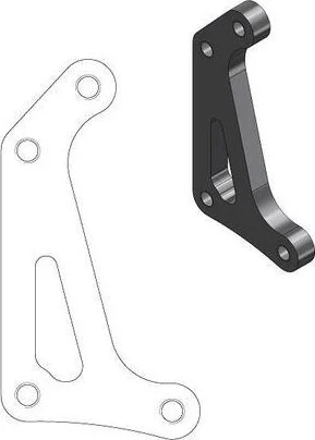 Suport adaptor pentru disc de frână Supermoto, negru, 2, nordicamoto.ro