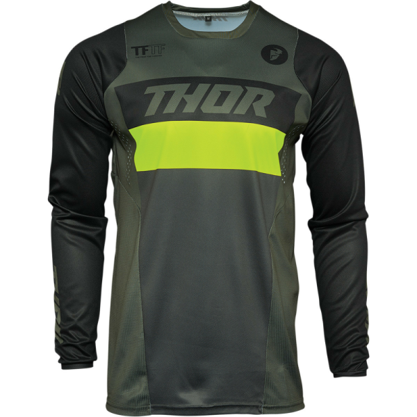 Tricou Thor Pulse Racer Army Green/Acid-0