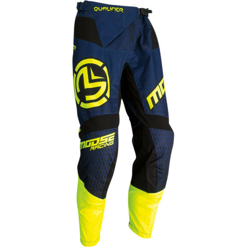 Pantaloni Moose Racing Qualifier Pants Blue/Dark Blue/Fluorescent Yellow/Navy/Yellow-0