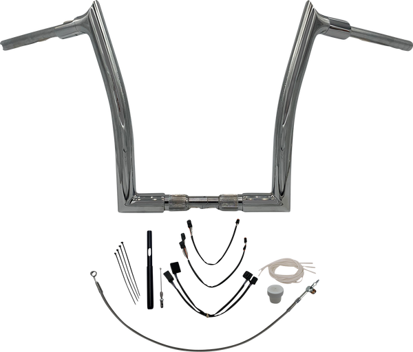 1-1/2(r) Ez Install Pointed Top Handlebar Kit Silver, 1, nordicamoto.ro