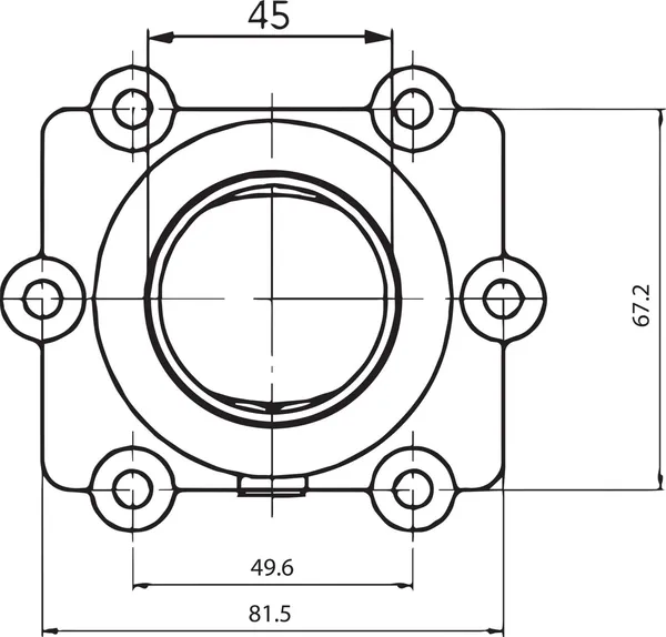 Carburetor Mounting Flange Black-1
