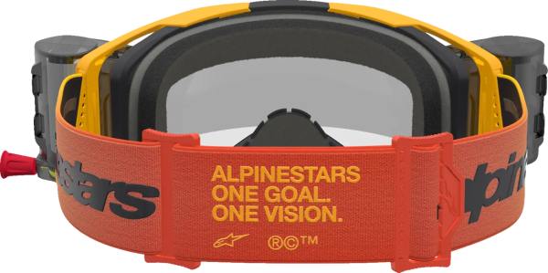 Ochelari Alpinestars Vision 8 Amber Roll-Off Galben/Rosu/Negru/Lentila Clara, 2, nordicamoto.ro