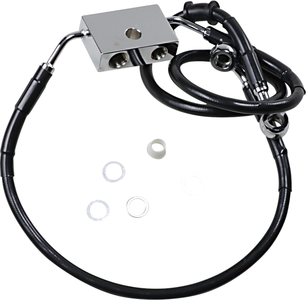 Extended Length Brake Line Black Oversize [+152 mm (6'')], 1, nordicamoto.ro