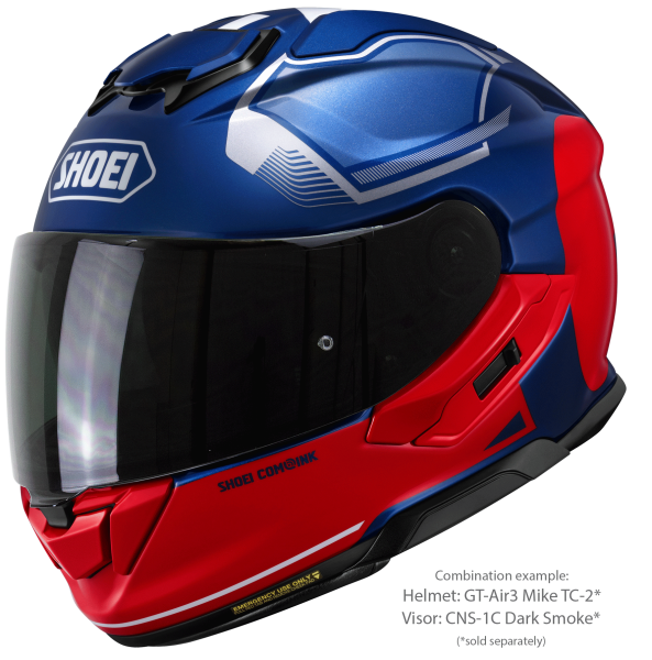 Casca integrala SHOEI GT-AIR3 MIKE TC-2 Albastru/Rosu XXL-5