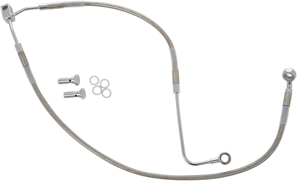 Stainless Steel Brake Line Kit Silver, Clear-coated, 1, nordicamoto.ro