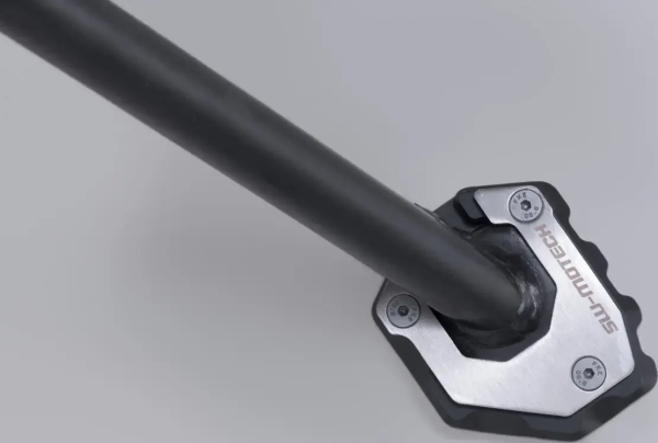Sidestand Foot Extension Black, Anodized, Silver-1