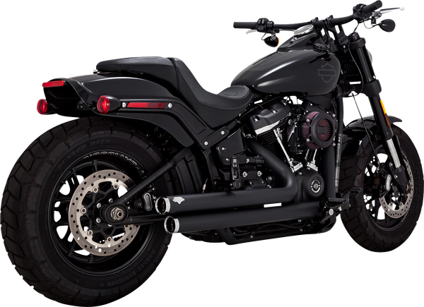 Big Shots Staggered 2-into-2 Exhaust System Black, 4, nordicamoto.ro