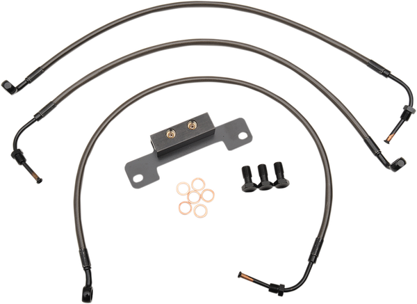 Midnight Braided Brake Line Kit Black, Midnight 46 cm - 51 cm (18'' - 20''), 1, nordicamoto.ro