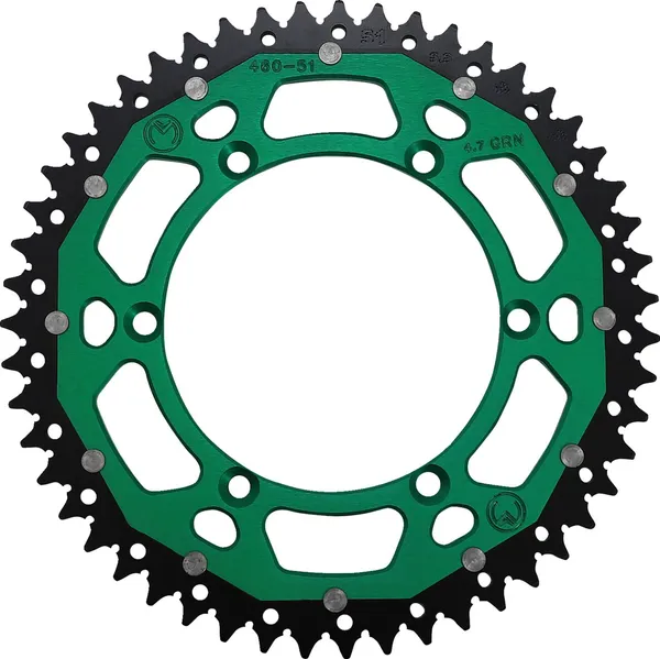 MOOSE RACING Dual Sprocket Green -0