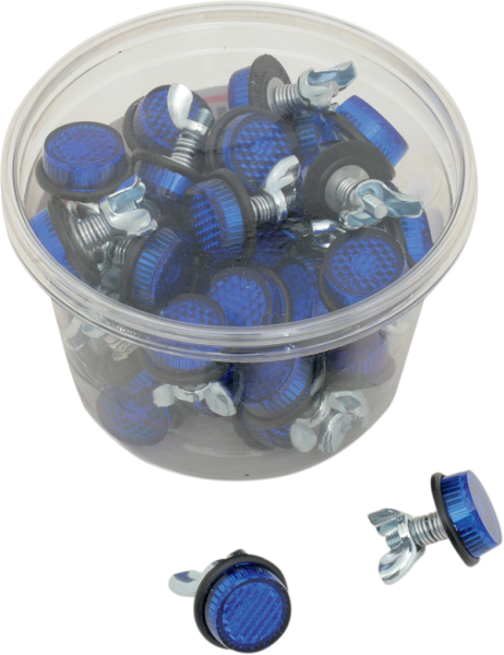 License Plate Reflectors Blue, 1, nordicamoto.ro