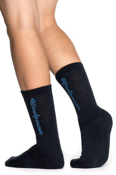 Woolpower Socks Logo 400 Merino black 36/39-0