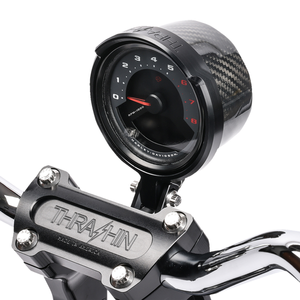 Softail Gauge Relocation Kit Black, Anodized, 3, nordicamoto.ro