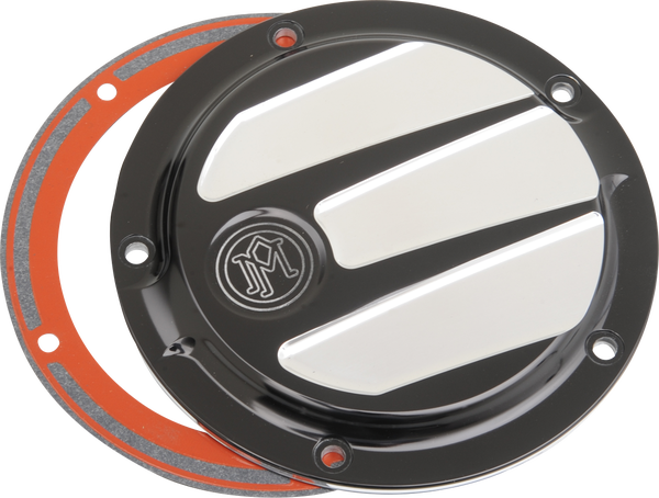 Derby Cover Black, Chrome, Platinum Cut, 1, nordicamoto.ro