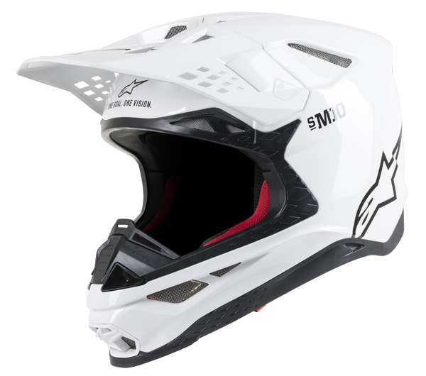 Helmet Sm10 Solid CarbBlack, Matte, White  M, 1, nordicamoto.ro
