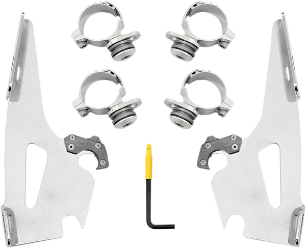 Fats/slim Windshield Trigger-lock Complete Mount Kit Polished, 1, nordicamoto.ro
