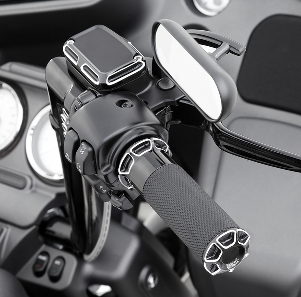 Fusion Beveled Grips Black, 1, nordicamoto.ro
