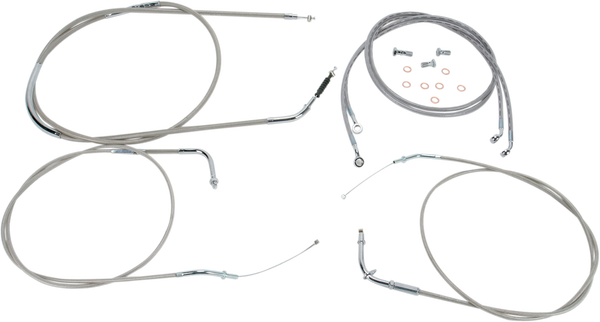 Stainless Handlebar Cable/line Kit Silver, 1, nordicamoto.ro