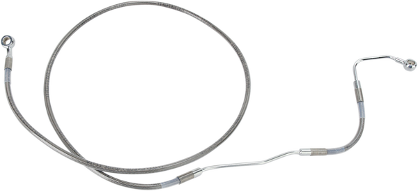Extended Length Stainless Steel Brake Line Kit Silver, Clear-coated Oversize [+152 mm (6'')], 1, nordicamoto.ro