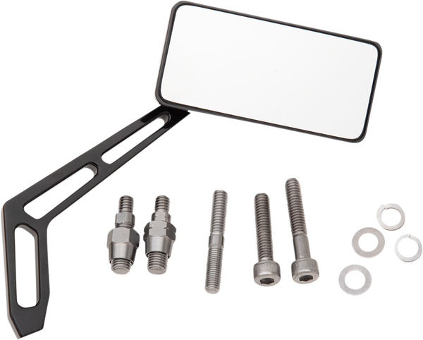 Billet Aluminum Mirrors With Clear Glass Black, 2, nordicamoto.ro