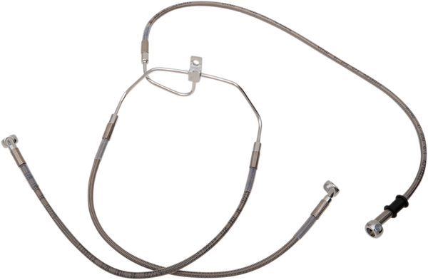 Extended Length Stainless Steel Brake Line Kit Silver, Clear-coated Oversize [+152 mm (6'')], 1, nordicamoto.ro