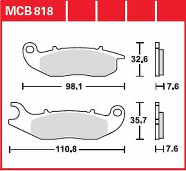 Plăcuțe de frână ceramice universale, 1, nordicamoto.ro