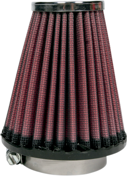 Universal Round Tapered Type Clamp-on Air Filter Black, Red, 1, nordicamoto.ro