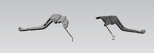 Maner ambreiaj 250SR / 250NK argintiu-1