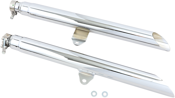 Drag Pipe Slip-on Mufflers Chrome, 1, nordicamoto.ro