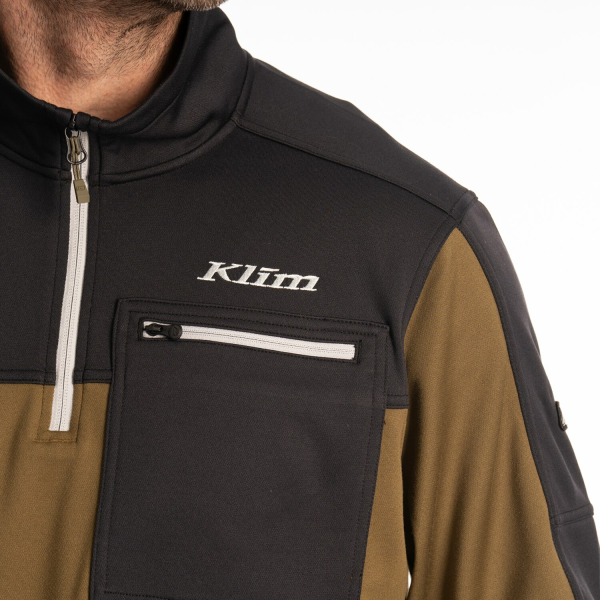 Pulover Klim Glacier 1/4 Zip Mid Layer Black-12