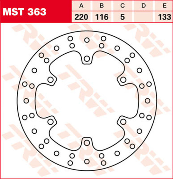 Round Fixed Brake Rotor 220-250mm Steel, 2, nordicamoto.ro
