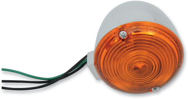 Flat Lens Signal Lights Chrome, 1, nordicamoto.ro