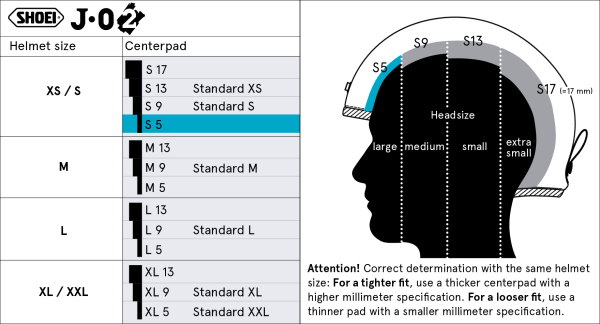 Captuseala casca SHOEI J.O2 XL13