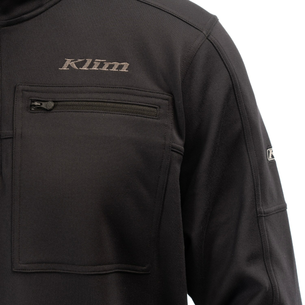 Pulover Klim Glacier 1/4 Zip Mid Layer Black-23