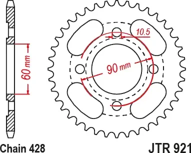 Steel Rear Sprocket Natural -0